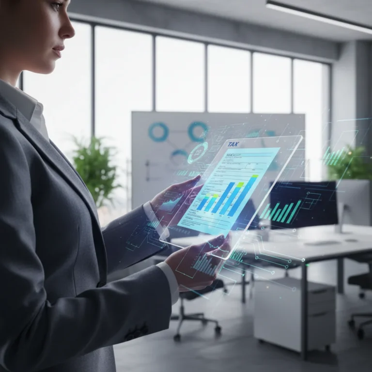 Professional analyzing tax data on a tablet for 2026 tax code changes