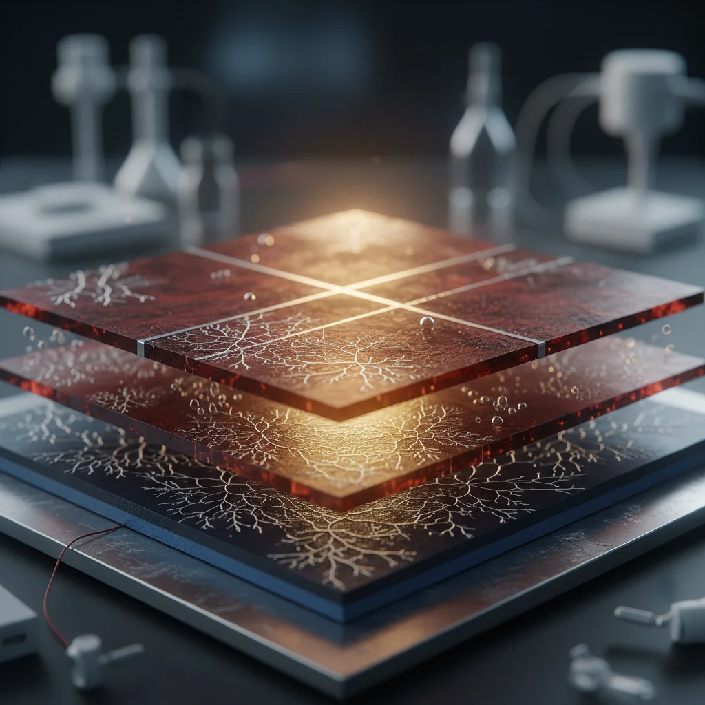 Close-up of advanced solar cell technology, demonstrating material innovation.