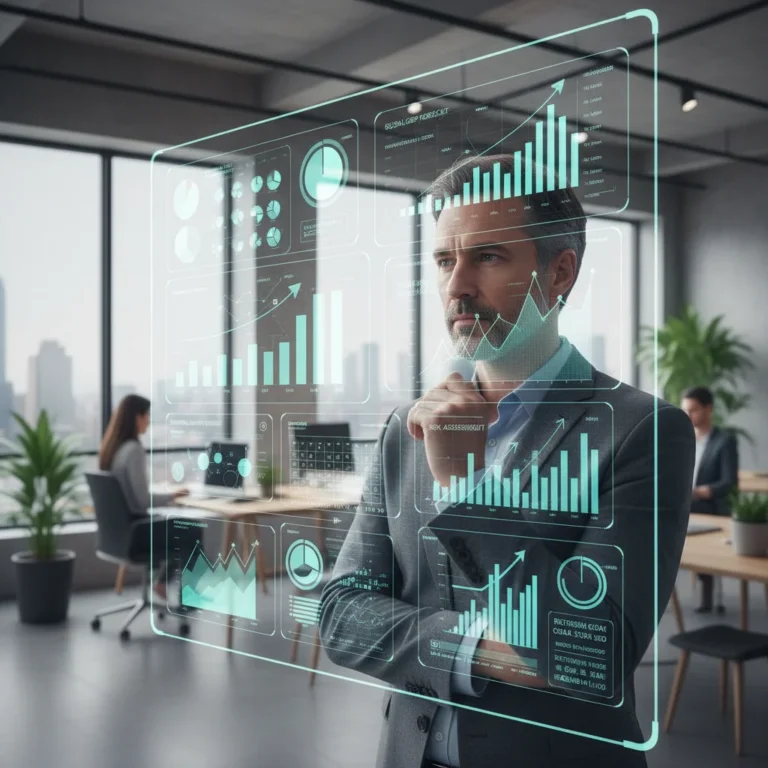 Financial dashboard showing economic trends for 2026