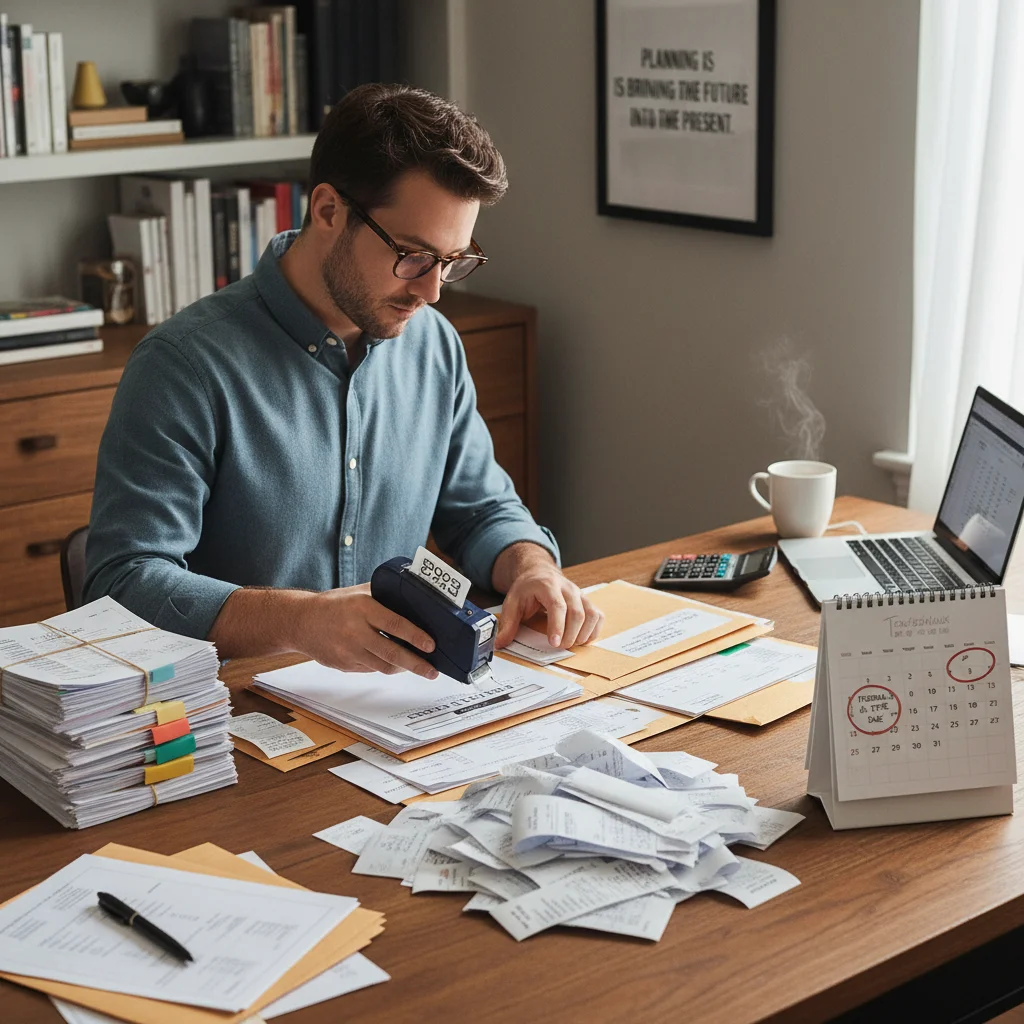 Organizing financial documents for tax deduction optimization