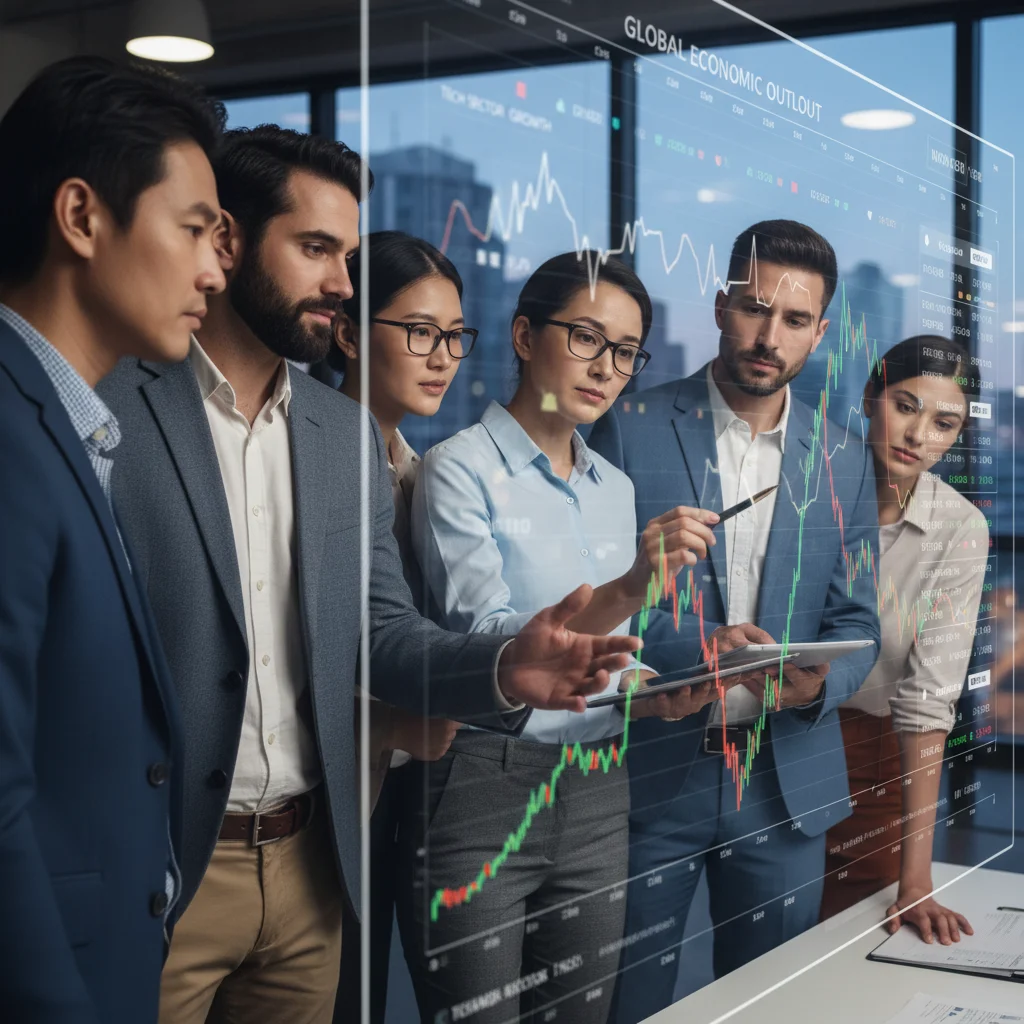 Investors analyzing Q1 2026 market data and economic trends.