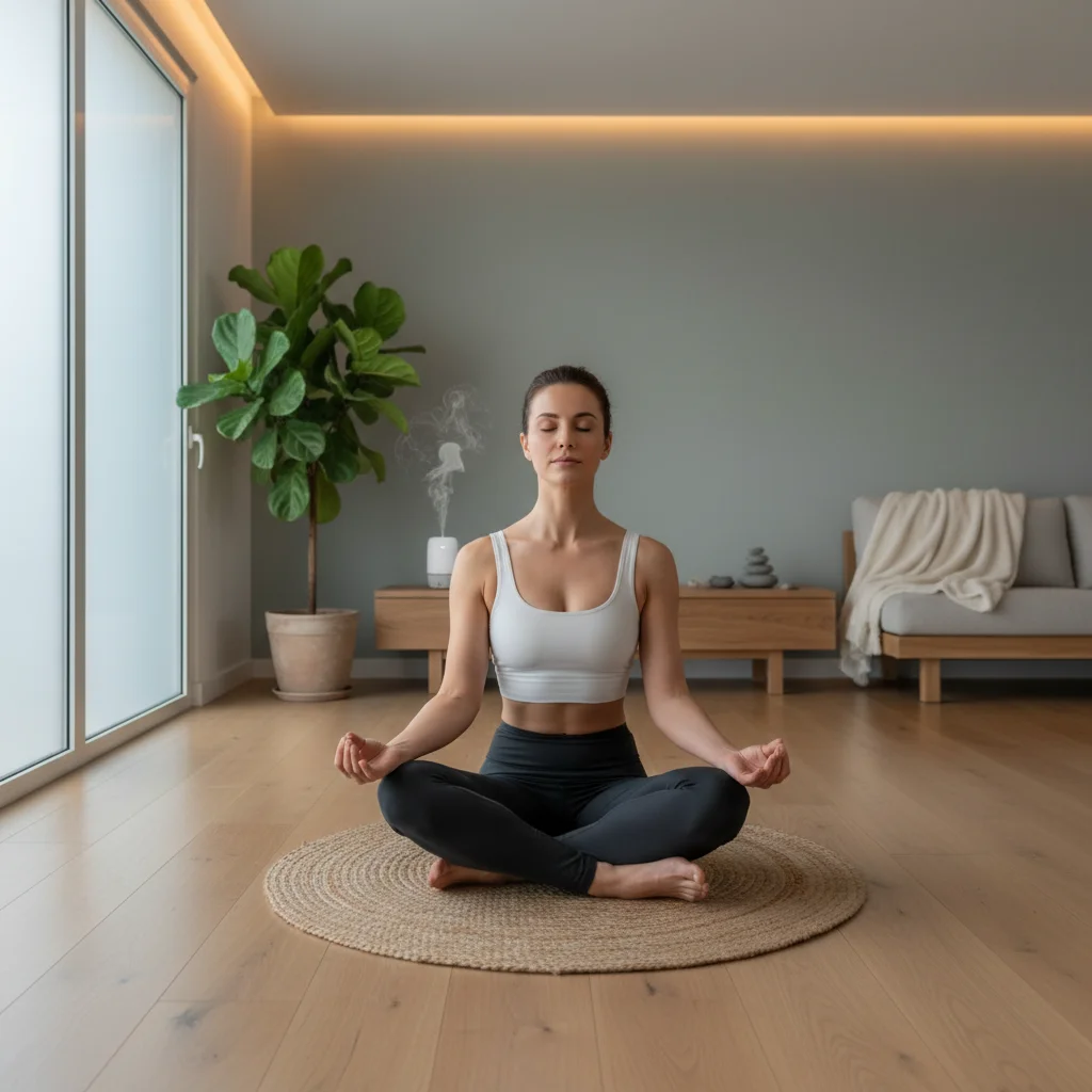 Person practicing mindfulness for mental fortitude and resilience.