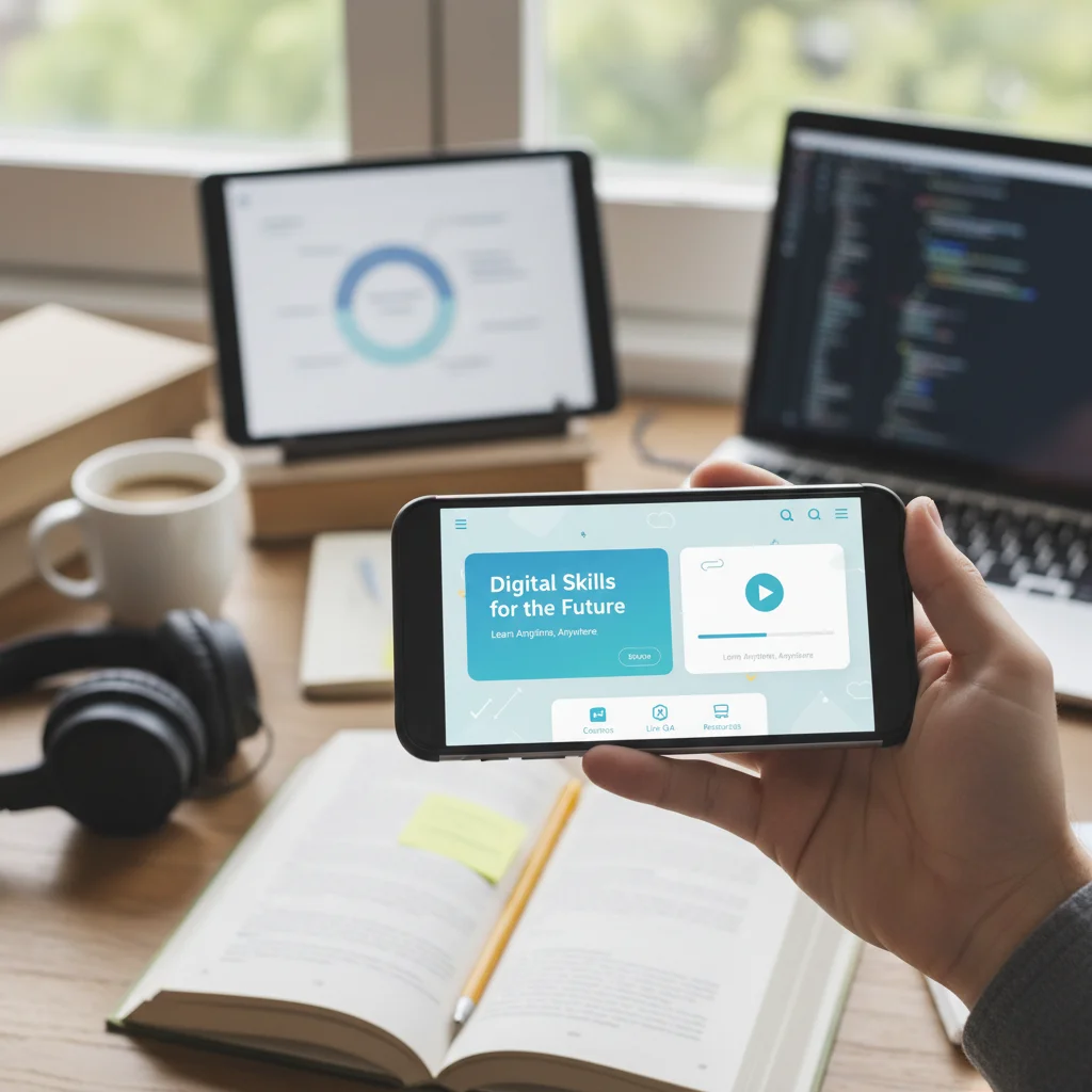 Online learning platforms, digital skill development, accessible education