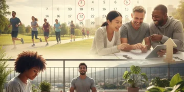 Diverse US residents embracing personal growth activities, planning for 2026 success.