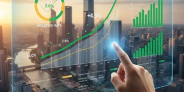 Charts and graphs displaying positive Q1 2026 economic indicators for investors.