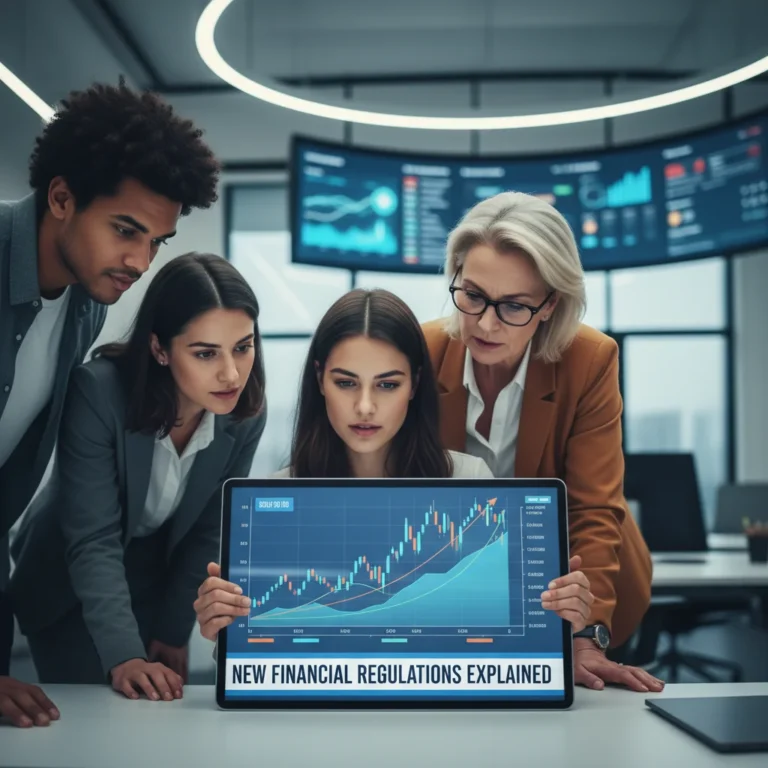 Retail investors reviewing financial charts and SEC regulations on a tablet.