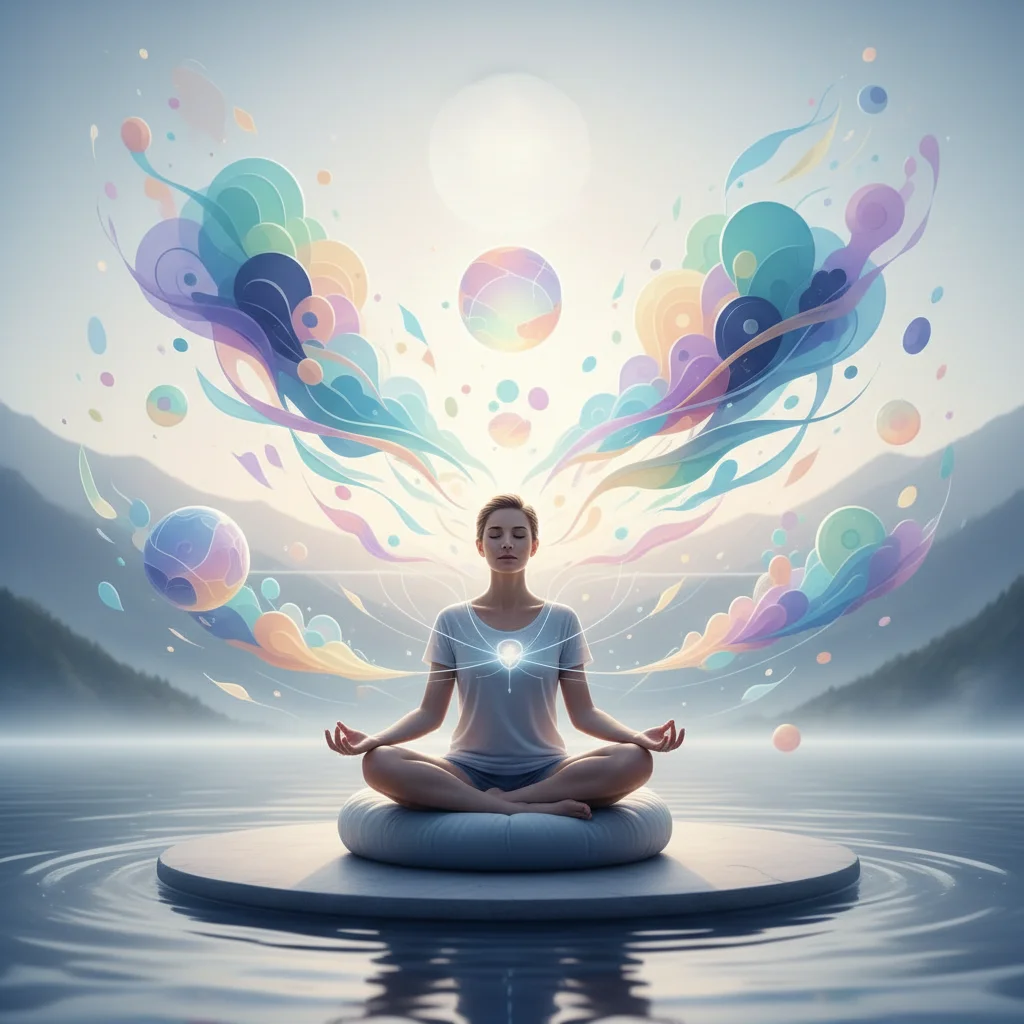 Individual practicing self-awareness and emotional regulation