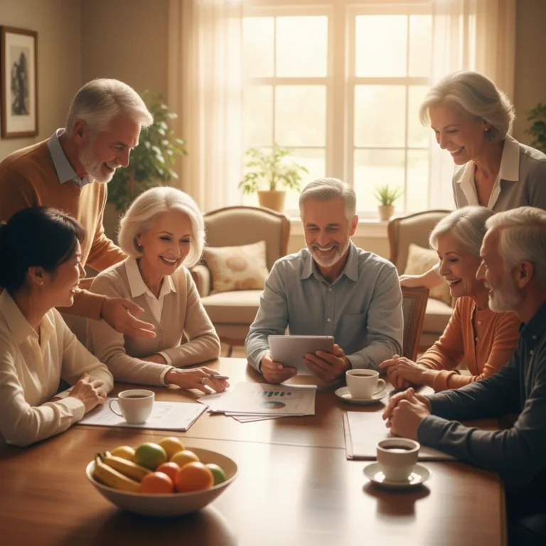 Seniors review financial documents, planning to maximize Social Security benefits for a secure retirement.