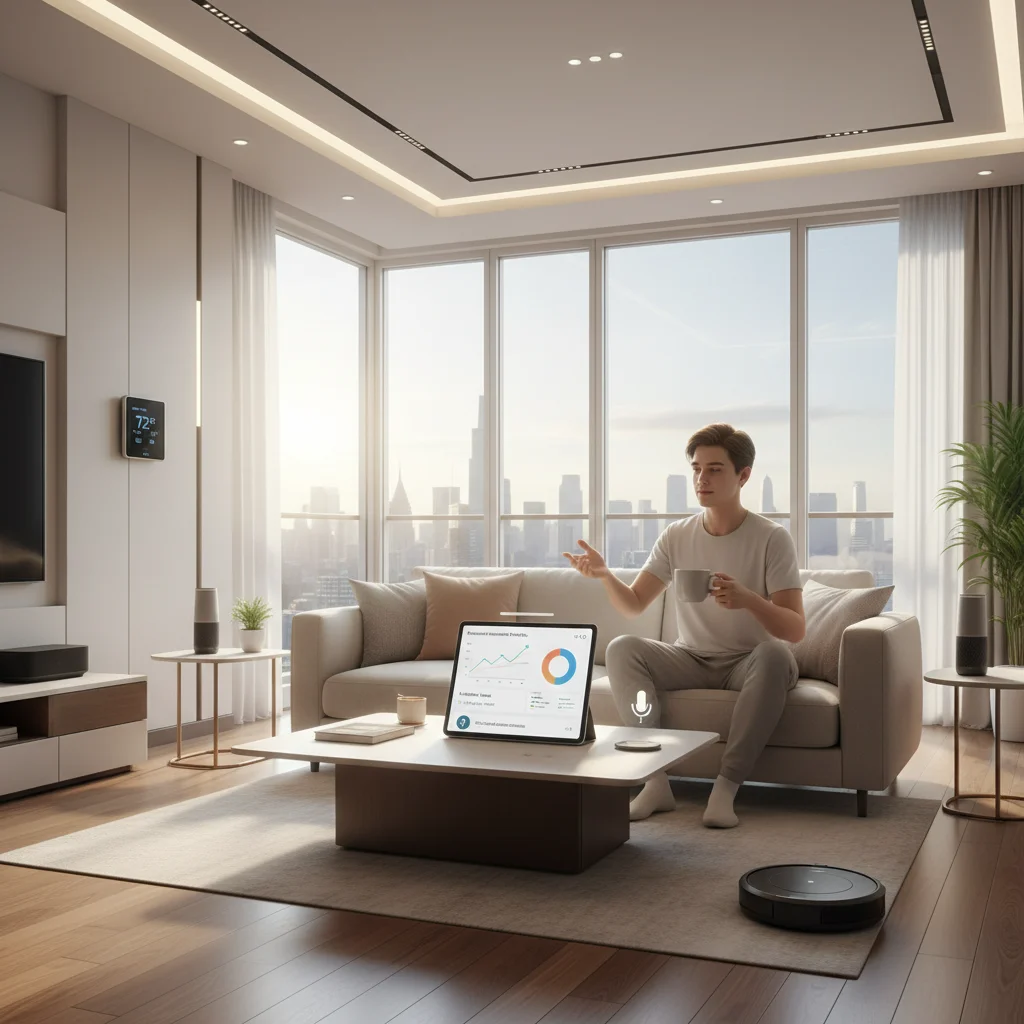 Smart home integration with automated financial dashboard