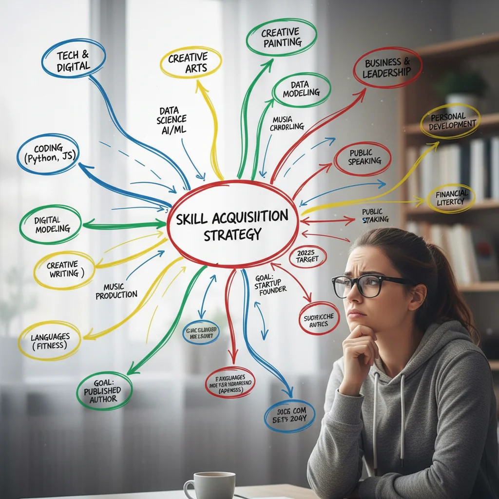 Strategic planning for skill acquisition, goal setting for learning