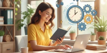 Person successfully balancing work and personal life with effective time management strategies.
