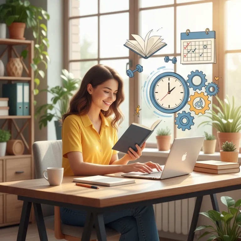 Person successfully balancing work and personal life with effective time management strategies.