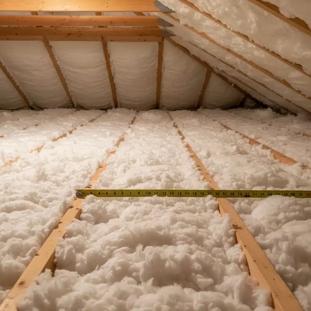 Well-insulated attic with proper insulation depth