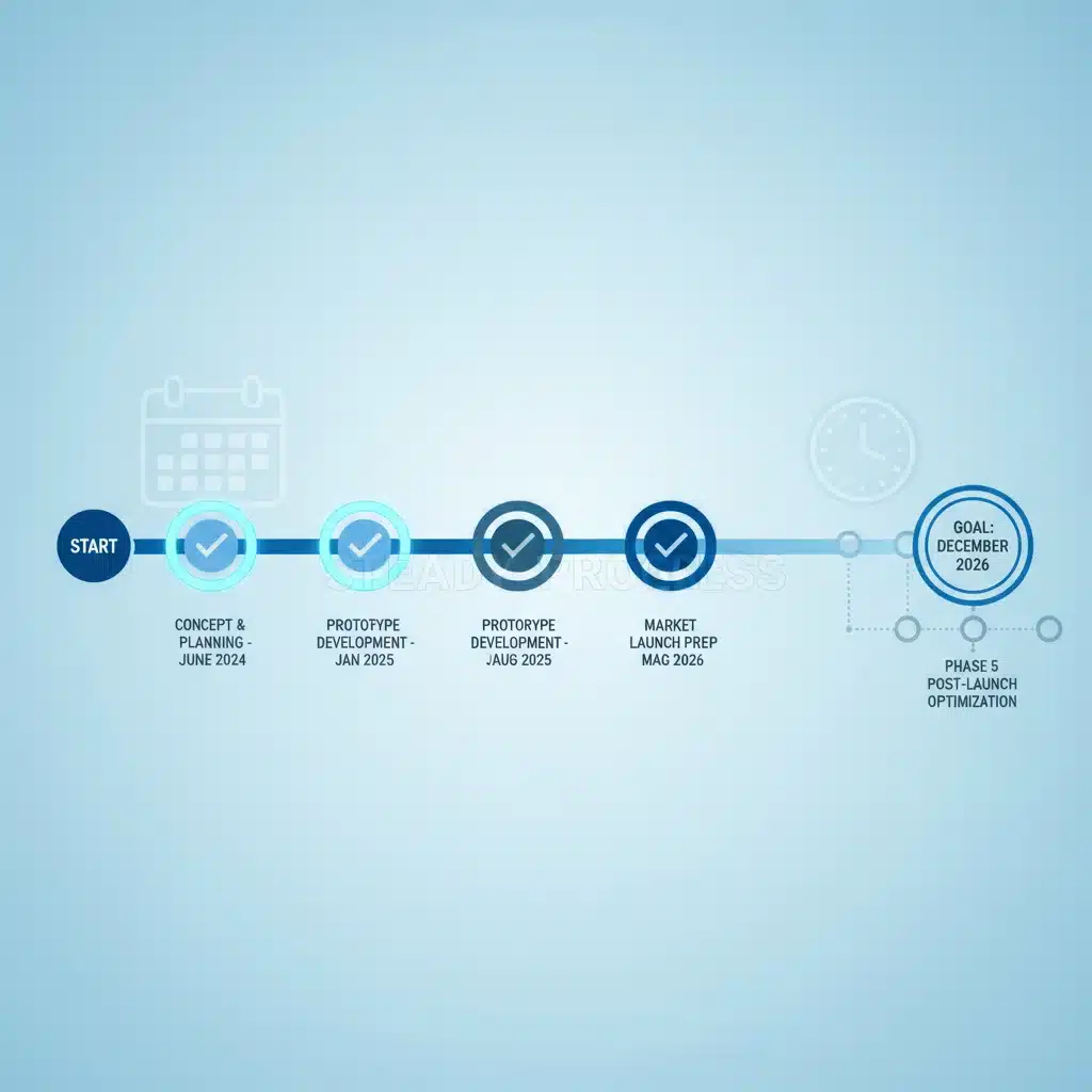 Progress bar showing steady achievement of milestones towards a long-term personal goal by 2026.