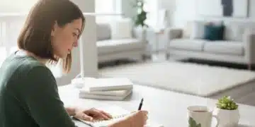 Person journaling, embodying intentional living and daily planning for future fulfillment.